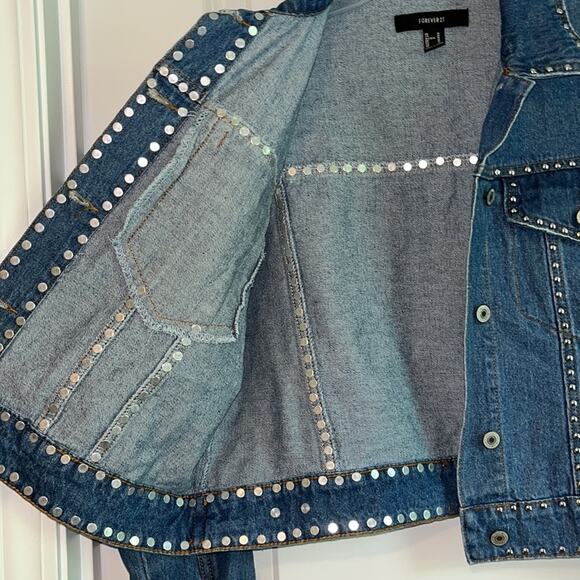 Forever 21 Studded Jean Jacket - Picture 5 of 10